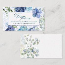 Tarjeta De Recepción Bebé en flor azul Bebé ducha de pañal juego de rif