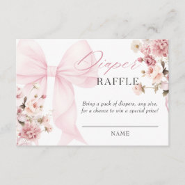 Tarjeta De Recepción Bebé en flor de piel rosa