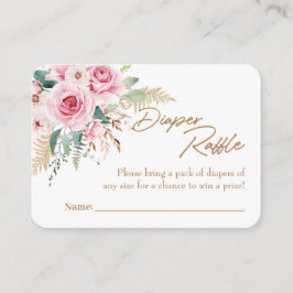 Tarjeta De Recepción Bebé en flor de sangre Baby Shower Diaper Raffle