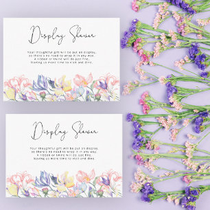 Tarjeta De Recepción Bebé en flor Flor silvestre - ducha de exposición