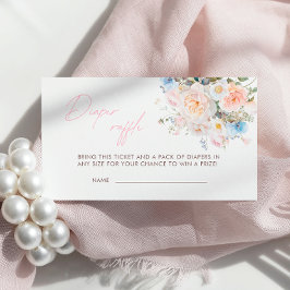 Tarjeta De Recepción Bebé en flor floral colmena de pañales rosados