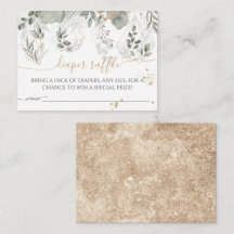 Bebé en flor Greenery & Gold Baby Shower Diaper