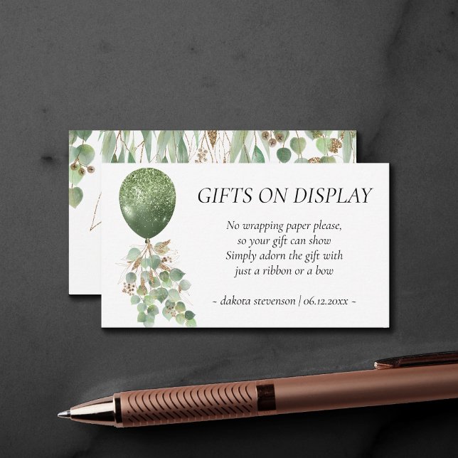 Tarjeta De Recepción Bebé en flor | Regalos de eucalipto sobre la expos (Subido por el creador)