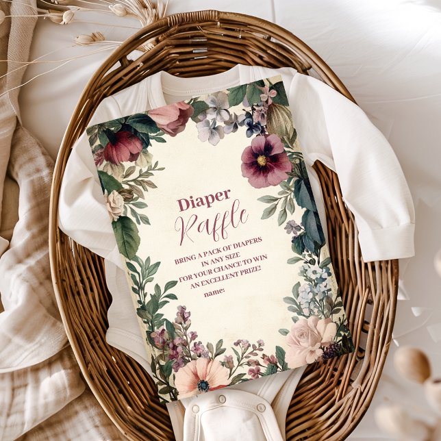 Tarjeta De Recepción Bebé en flor silvestre de primavera floreciente (Subido por el creador)