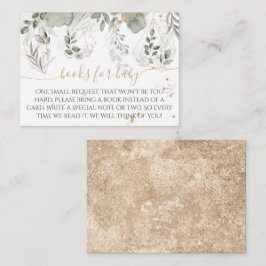 Tarjeta De Recepción Bebé en floración Libro de Baby Shower de Greenery