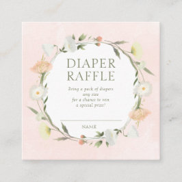 Tarjeta De Recepción Bebé en la ducha de baño Diaper Raffle