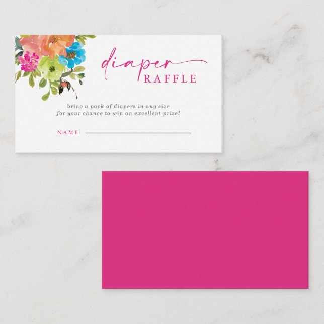 Tarjeta De Recepción Bebé en la flauta de pañales Baby Shower rosado (Anverso / Reverso)