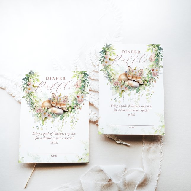 Tarjeta De Recepción Bebé en pañales de Baby Shower florecientes de Woo (Subido por el creador)