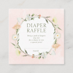Tarjeta De Recepción Bebé en Raffle Diaper con salpicadura de sangre