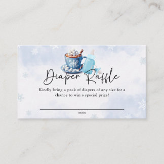 Tarjeta De Recepción Bebé Está Afuera Sorteo de Pañales de Invierno
