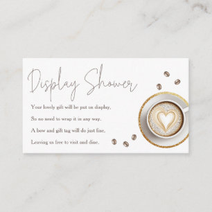 Tarjeta De Recepción Bebé está preparando café, ducha de pantalla Baby 