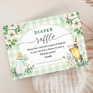 Tarjeta De Recepción Bebé está preparando cerveza Baby Shower Diaper Ra