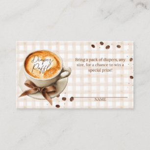 Tarjeta De Recepción Bebé está preparando el tema de grano de café para