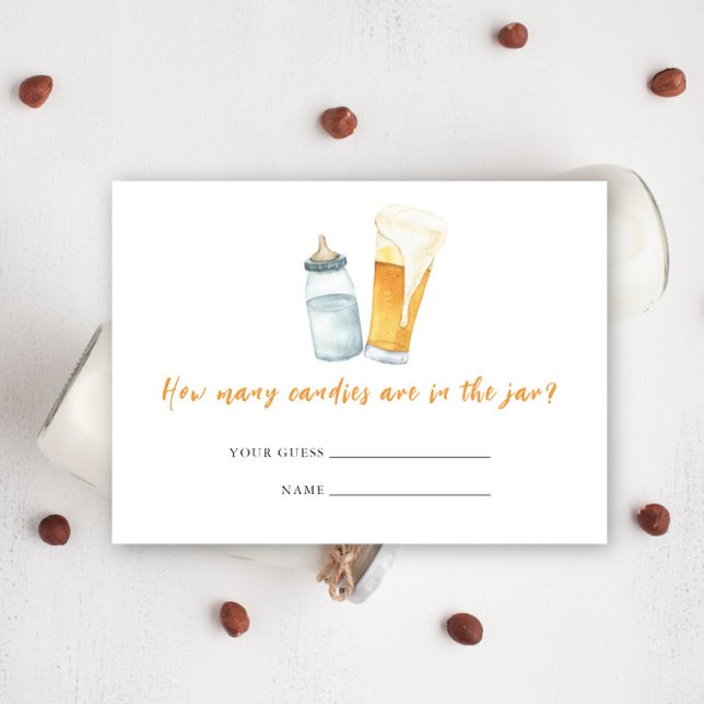 Tarjeta De Recepción Bebé está preparando una botella de cerveza Cuánto (Subido por el creador)