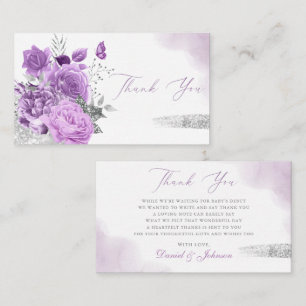 Tarjeta De Recepción Bebé floral de color de agua boho moderno