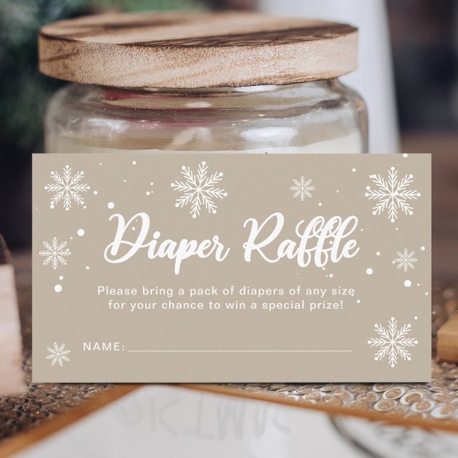 Tarjeta De Recepción Bebé, frío fuera de Baby Shower Diaper Raffle (Subido por el creador)