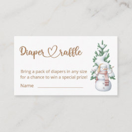 Tarjeta De Recepción Bebé, frío fuera de Baby Shower Diaper Raffle