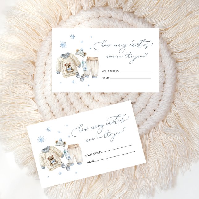 Tarjeta De Recepción Bebé, frío fuera de la ropa, ¿cuántas caramelos? (Subido por el creador)