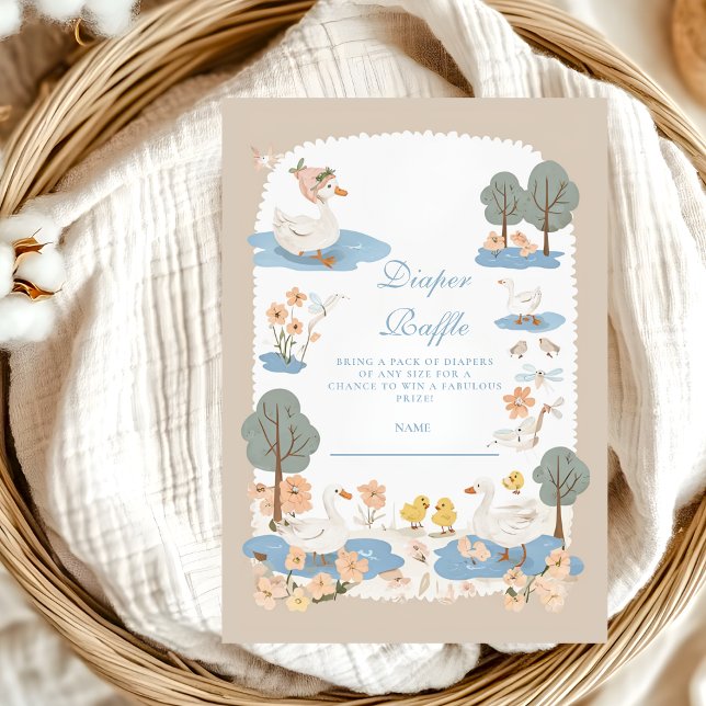 Tarjeta De Recepción Bebé Goose Silly Diapper Raffle (Subido por el creador)