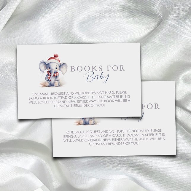 Tarjeta De Recepción Bebé, hace frío afuera de los libros de elefantes  (Subido por el creador)