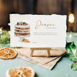 Tarjeta De Recepción Bebé, hace frío afuera de Navidades Diaper Raffle