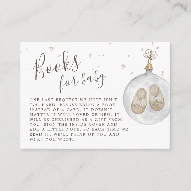 Tarjeta De Recepción Bebé, hace frío fuera de los libros de invierno pa (Anverso)