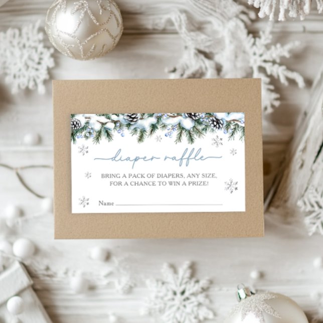 Tarjeta De Recepción Bebé, hace frío fuera del pañal de invierno (Subido por el creador)