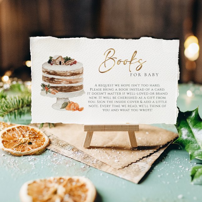 Tarjeta De Recepción Bebé, hace frío fuera Navidades libros para bebé (Subido por el creador)