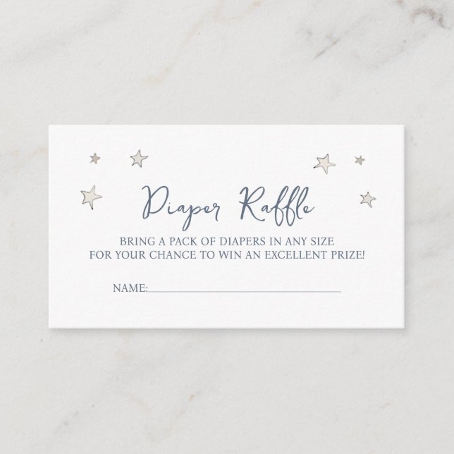 Tarjeta De Recepción Bebé lindo Elefante bebé ducha de pañales rifa (Anverso)