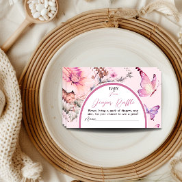 Tarjeta De Recepción Bebé mariposa en el pañal Baby Shower de Bloom