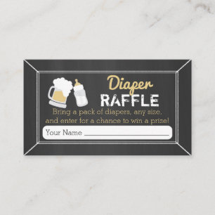 Tarjeta De Recepción Bebé prepara boletos de Baby Shower Diaper Raffle