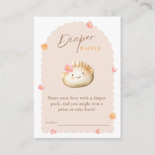 Tarjeta De Recepción Bebé Rosa, Chica, Ducha, Diaper Raffle