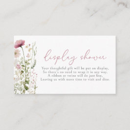 Tarjeta De Recepción Bebé Rosa En Flor Silvestre En Bloom