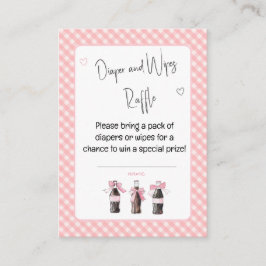 Tarjeta De Recepción Bebé rosa Soda Listo para POP Pañal o toallitas hú