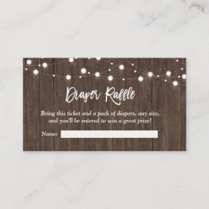 Tarjeta De Recepción Bebé rústico está preparando pañales de Baby Showe