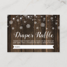 Bebé rústico hace frío fuera del boleto de Raffle