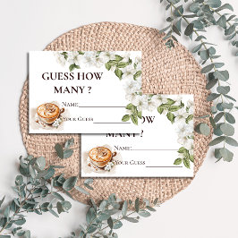 Tarjeta De Recepción Bebé rústico prepara café, adivina cuántos