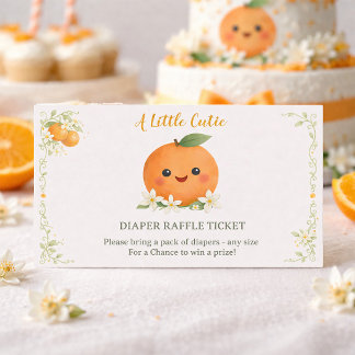 Tarjeta De Recepción Bebé Shower Un pequeño boleto de rifa de pañales