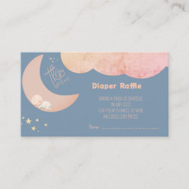 Tarjeta De Recepción Bebé soñado sobre el pañal de la luna