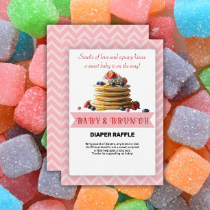 Tarjeta De Recepción Bebé y brunch Pancakes Baby Shower