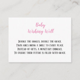 Tarjeta De Recepción Bebés gemelos rosados que desean un buen Baby Show