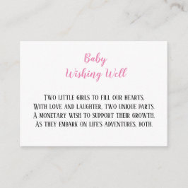 Tarjeta De Recepción Bebés gemelos rosados que desean un buen Baby Show