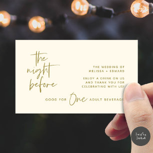 Tarjeta De Recepción Bebida Bebida De Adulto La Noche Antes Del Fiesta