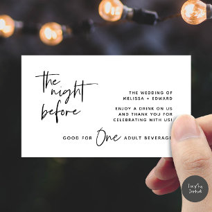 Tarjeta De Recepción Bebida Bebida De Adulto La Noche Antes Del Fiesta