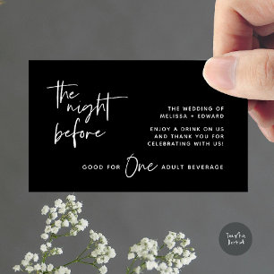 Tarjeta De Recepción Bebida Bebida De Adulto La Noche Antes Del Fiesta