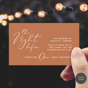 Tarjeta De Recepción Bebida, bebida para adultos, fiesta de boda modern
