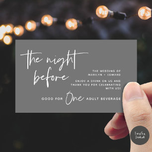 Tarjeta De Recepción Bebida, bebida para adultos, fiesta de boda modern