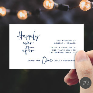 Tarjeta De Recepción Bebida Ticket Bebida para adultos feliz siempre de