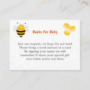 Tarjeta De Recepción Bee Baby Ducha Género Neutral Cute
