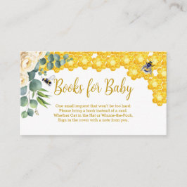 Tarjeta De Recepción Bee Baby Shower Books for Baby Card